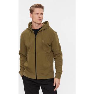 BOSS Orange Herren Sweatjacke grün unifarben