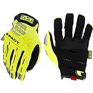 Mechanix Wear St?rrelse 10 Hi-viz Gul M-Pact Synthetic Leather and Trekdry Full Finger Anti-Vibration Handsker med Hook and Loop Cuff Large (SMP-