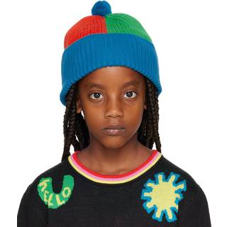 Stella McCartney Kids Colorblocked cotton and wool beanie - multicoloured - L