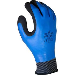 Showa 306 Dobbeltbelagt Natural Latex Generalformål Arbejdshandske med Nylon/Poly Liner 13-Gauge X-Large (1 par)
