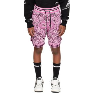 Amiri Kids Cotton and cashmere bandana shorts - pink - Y 12
