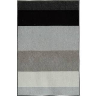 Gulvtæppe - 160x230 cm - Stribet tæppe med skridsikker bagside- Løs tæppe fra Nordstrand Home Rosa