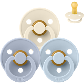 BIBS Rund Colour Sut - Sampak - 3 stk. - Str. 2 - Soft and Clear
