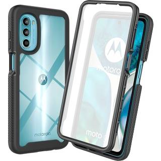 SKALO Motorola Moto G52 Stødsikker Clear Hybrid Cover - Sort