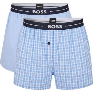 BOSS Black Herren Boxershorts blau Baumwolle & Mix Gestreift,Kariert