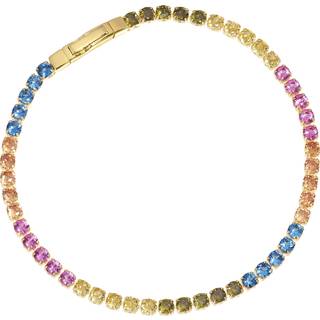 Ellera Grande Armbånd, Guld/Multi, 17 cm