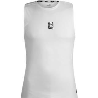 Men&#39;s Puma Hoops Team Sleeveless Basketball Top, White, Size S, Clothing - White - S