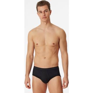 Schiesser Herren Feinripp Sportslip schwarz unifarben