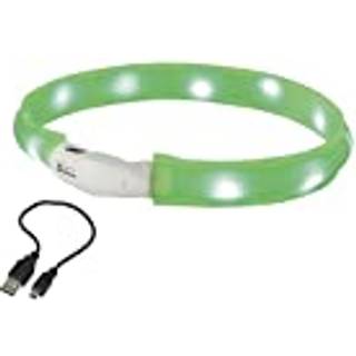 LED halsbånd wide VISIBLE blå/grøn - Green - M
