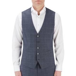Skopes Skopes Blue Single Breasted Double Breasted Scoop Anello Suit Waistcoat