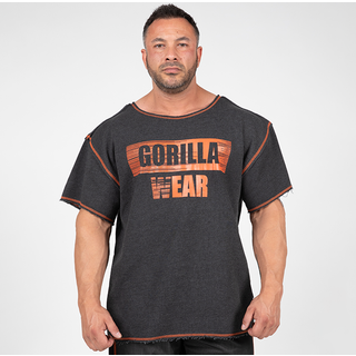 Wallace Workout Top, Grey/Orange