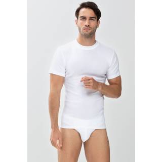 Mey Herren Olympia-Shirt weiß Reine Baumwolle unifarben - weiß