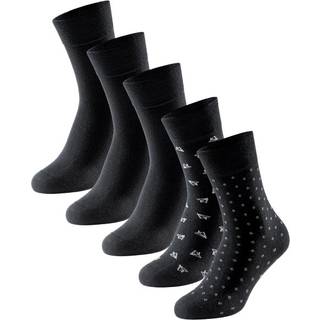 Schiesser 5-pak Men Blue Bird Socks - Black/White - Str 39/42