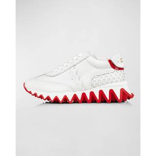 Christian Louboutin Kids Shark leather sneakers - white - EU 34