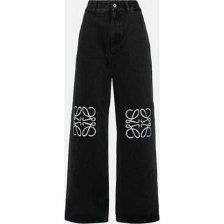 Loewe Anagram high-rise wide-leg jeans - black - S
