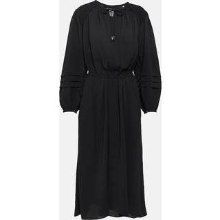Marant Etoile Lydie ruched crÃªpe midi dress - black - M