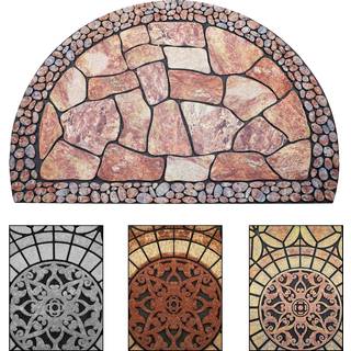 Mano hovedd?rm?tte udend?rs indgang Heavy Duty Doormat Half Circle Rug til udvendig indgang Velkommen Mat til indend?rs halvt rundt d?rm?tter med