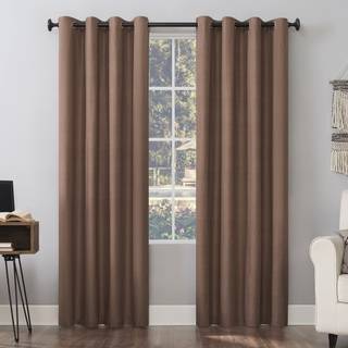 Sun Zero Columbia 2-Pack Thermal Energy Saving 100% Blackout Grommet Curtain Panel Pair 50 """" X 108 """" Cedar