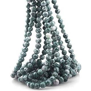 ICAI perler 8mm Natural Green Jasper Stone Round Loose Stone Perles til smykker Making DIY Crafts Design 1 Strand 15 """" Appr.43-45pcs