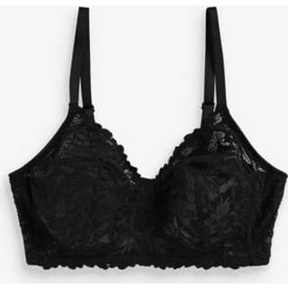 Next Black Total Support Non Pad Non Wire Full Cup Lace Ultimate Comfort Bra B-H
