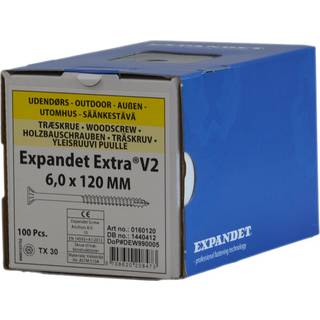 Expandet spånskrue UH udv. 6,0x120 mm TX30 PK 100