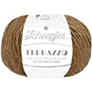 Scheepjes Terrazzo 748 Cioccolato Indhold: 70% genanvendt uld og 30 % genanvendt viskose Vægt/længde: 50 gram = ca. 175 meter Anbefalede pinde: 4.00 mm Strikkefasthed: 10 cm x 10 cm = 27 m x 35 p Vaskes i hånden ved 30°C / Tåler ikke tørretumbler / Tørres fladt.