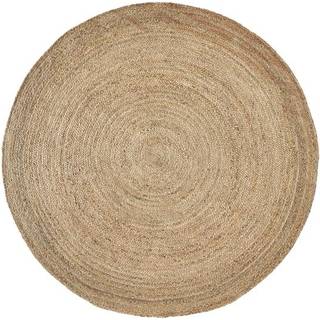 Rund jutetæppe Sharmila, håndlavet
