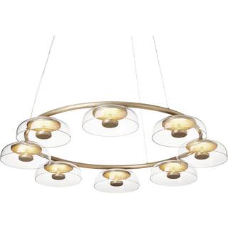 Nuura Blossi 8 Lysekrone Nordisk Guld & Klart Glas