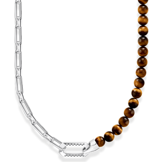 Thomas Sabo KE2179-826-2-L55V Herren-Kette Silber mit braunem Tigerauge