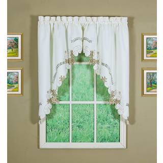 Dagens gardin Verona Reverse Embroidery Swag 38 """" ECRU/ANTIK