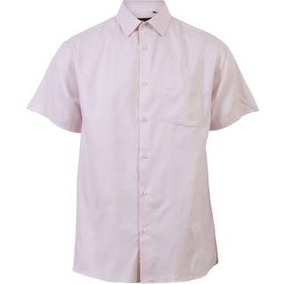 Carnét Oak Herre Kortærmet skjorte Plus Size - Light Red Check - 3XL