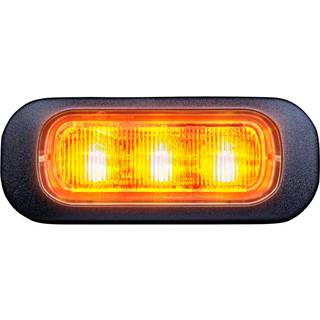 Strands Dark Knight Riktat Blixtlys Orange 3 LED Klar Linse