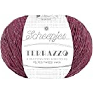 Scheepjes Terrazzo 720 Sangria Indhold: 70% genanvendt uld og 30 % genanvendt viskose Vægt/længde: 50 gram = ca. 175 meter Anbefalede pinde: 4.00 mm Strikkefasthed: 10 cm x 10 cm = 27 m x 35 p Vaskes i hånden ved 30°C / Tåler ikke tørretumbler / Tørres fladt.
