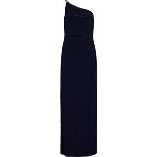 Lauren Ralph Lauren Marineblå Belina One-Shoulder Jersey Aftenkjole KjoleEU 38 (UK 10)