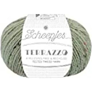 Scheepjes Terrazzo 756 Guscio d'uovo Indhold: 70% genanvendt uld og 30 % genanvendt viskose Vægt/længde: 50 gram = ca. 175 meter Anbefalede pinde: 4.00 mm Strikkefasthed: 10 cm x 10 cm = 27 m x 35 p Vaskes i hånden ved 30°C / Tåler ikke tørretumbler / Tørres fladt.