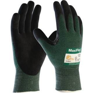 ATG 34-8743T/M Maxiflex Cut Green Eng Yarn Shell Blk Nitrile Microfoam Grip Mærket Green M
