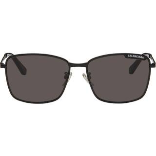 Balenciaga Unisex Balenciaga BB0280SA 001 Solbriller Metal Sort Grå Firkantet