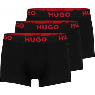 Hugo Boss Logo-Waistband Stretch Trunks 3-Pack Black M - Black - M