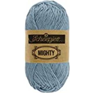 Scheepjes MIGHTY 756 River Indhold: 32% Jute / 68% Cotton Vægt/længde: 50 gram = ca. 80 meter Anbefalede pinde: 4.00-4.50 mm Strikkefasthed: 10 cm = 19 x 25 m Maskinvask / Skåneprogram max 40°C / Tørres fladt.