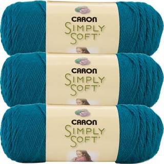 Caron Simply Soft Pagoda Yarn - 3 Pack of 170G/6oz - Acrylic - 4 Medium (Worsted) - 315 yards - Strikning af hækling og håndværk