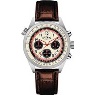 Rotary GS00140/31 Pilot Chronograph Brown Leather Strap Watch - W13209