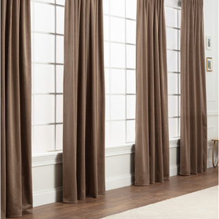 Chanasya Premium 2 -Panel Blackout Velvet Curtains - klassiske og solide gardiner til stue eller sovev?relse - 52 """" x 63 """" - Taupe
