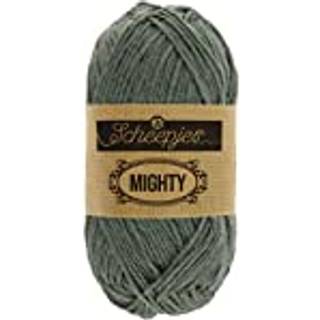 Scheepjes MIGHTY 755 Mountain Indhold: 32% Jute / 68% Cotton Vægt/længde: 50 gram = ca. 80 meter Anbefalede pinde: 4.00-4.50 mm Strikkefasthed: 10 cm = 19 x 25 m Maskinvask / Skåneprogram max 40°C / Tørres fladt.
