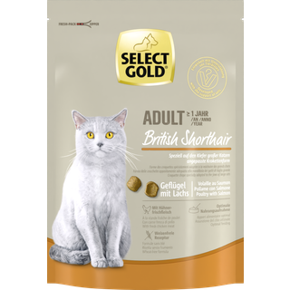 Adult British Shorthair Fjerkræ & laks