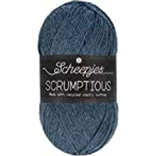 Scheepjes Scrumptious 378 Coconut Blueberry Muffins Indhold: 50% Polyester fra genanvendte plastflasker / 50% akryl Vægt/længde: 100 g = ca. 300 meter Anbefalede pinde: 4 mm Strikkefasthed: 10 x 10 cm = 20 m x 24 r Kan vaskes på skånsom maskinvask, maks. 30 °C / Tørres fladt.