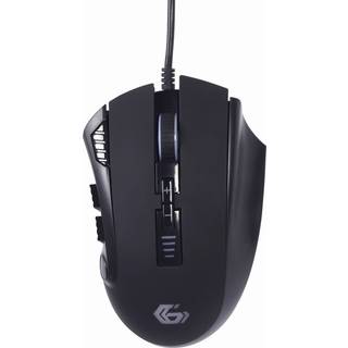 Gembird Ragnar RX500 - Gaming Mus - Optisk - 10 knapper - Sort med RGB lys