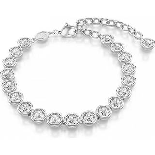 Swarovski Imber Round Cut Rhodium-Plated Tennis Bracelet - Adjustable - Silver