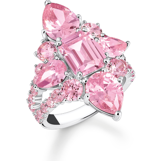 Thomas Sabo TR2441-051-9 Damen Cocktailring Pink Silber