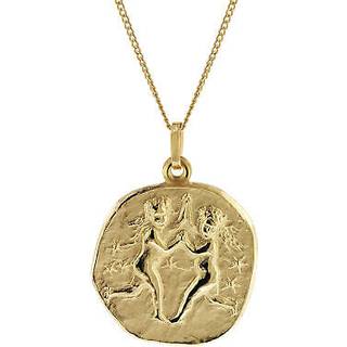 trendor 41960-06 Zwilling Sternzeichen Ø 20 mm mit 333/8K Goldkette für Herren