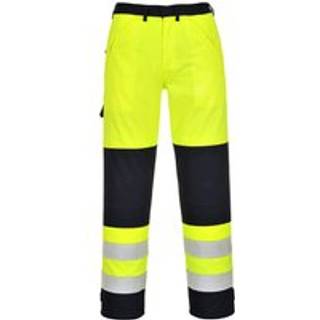 Hi-Vis multi-norm bukser - Gul/Marine (Størrelse: XL)